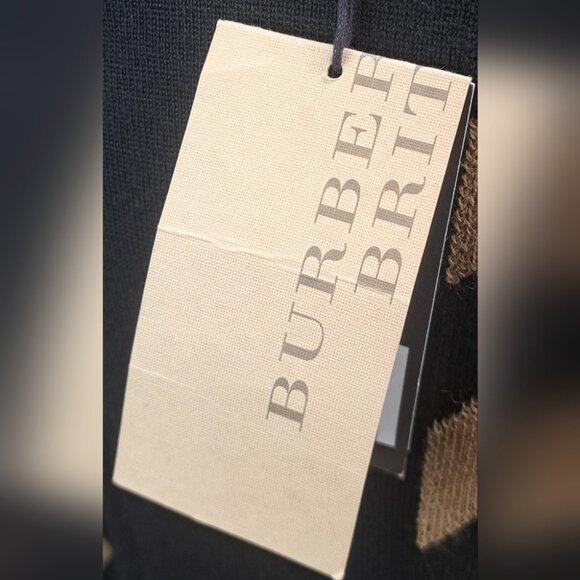 Burberry Brit Women's Sweater Wool Alpaca Striped Colorblock Camel Knight Small - Picture 10 of 16